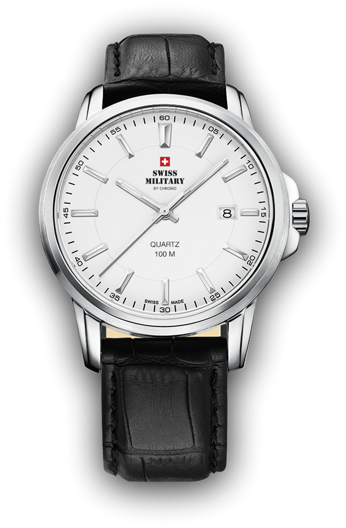 Swiss Military Klassische Leder Armbanduhr für Männer - SM34039.07