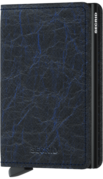 Secrid Slimwallet Crunch Blue mit Gravur - SCr-Blue