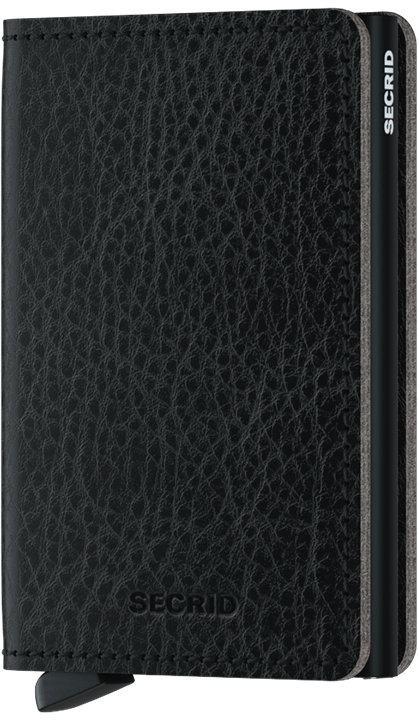 Secrid Slimwallet Veg Black-Black mit Gravur - SVg-Black-Black