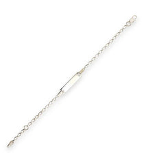 Baby Kinder Weissgold Bracelet 9 Karat Mit Gratis Gravur - WB-647