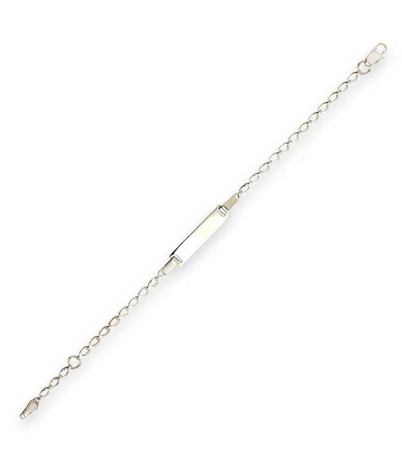 Baby Kinder Weissgold ID-Armband Bracelet Mit Gratis Gravur - WB-647/18