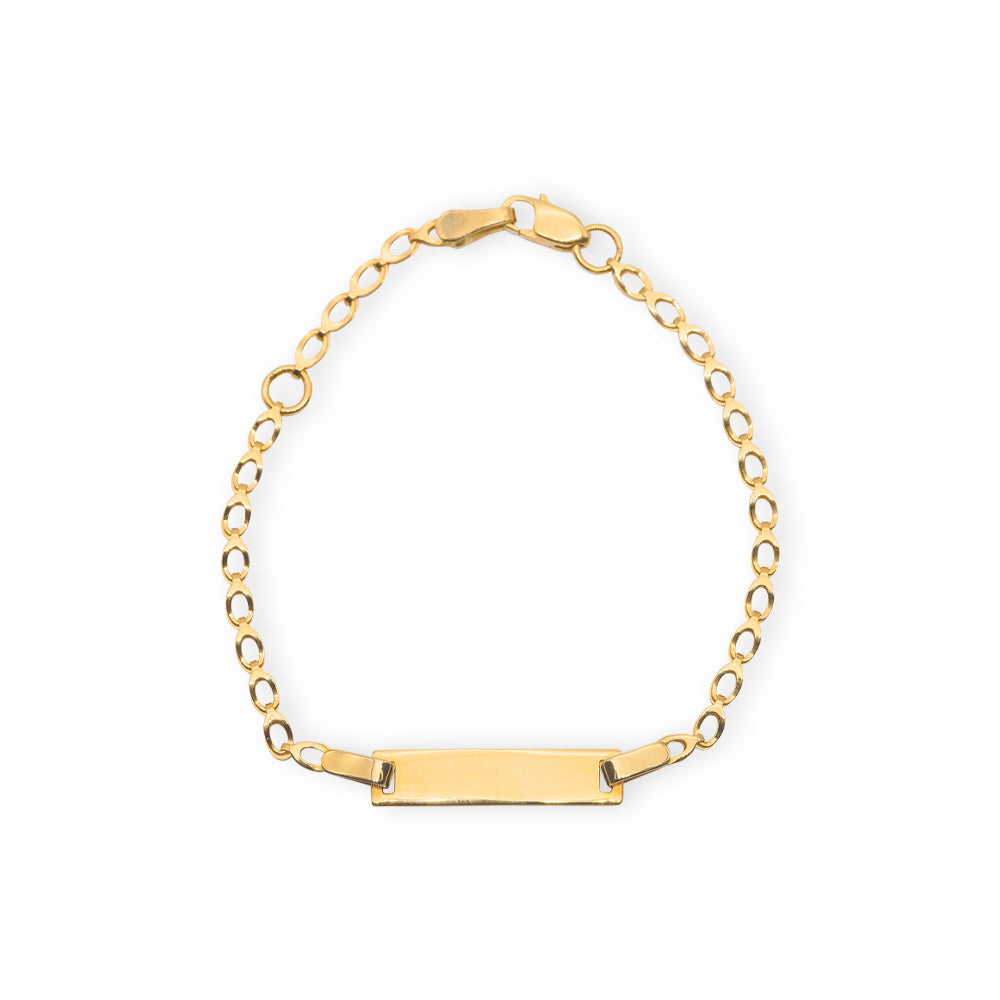 Baby Kinder Gelbgold 18 Karat Bracelet mit Gratis Gravur - GB-647/18