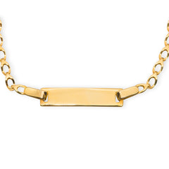 Baby Kinder Gelbgold 18 Karat Bracelet mit Gratis Gravur - GB-647/18
