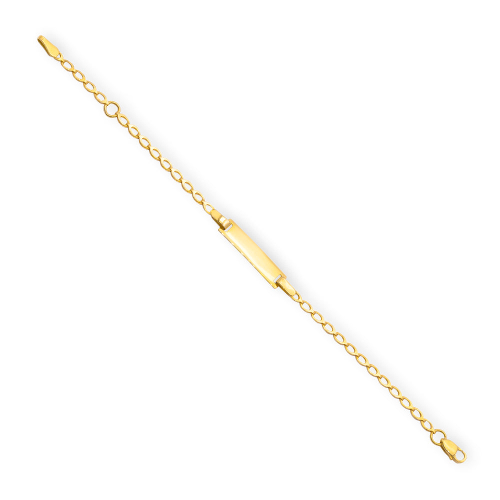Baby Kinder Gelbgold Bracelet ID-Armband mit Gratis Gravur - GB-647/9