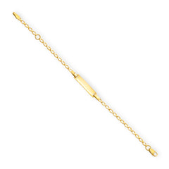 Baby Kinder Gelbgold Bracelet ID-Armband mit Gratis Gravur - GB-647/9