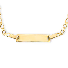 Baby Kinder Gelbgold Bracelet ID-Armband mit Gratis Gravur - GB-647/9