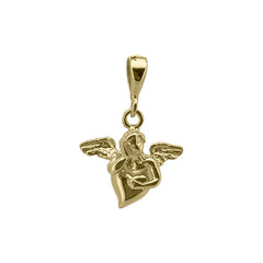Baby Kinder Gelbgold Schutzengel Anhänger, 9 Karat - GA-144