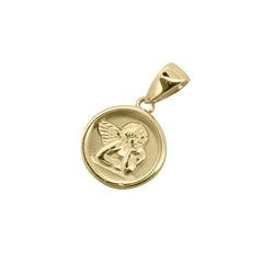 Pendentif Ange Gardien Bébé Enfant en Or Jaune, 9/375 Carats - GA-328 