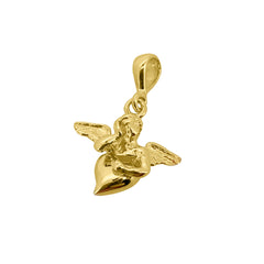 Baby Kinder Schutzengel Gelbgold Anhänger, 18/750 Karat - GA-144/18