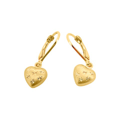 Baby Kinder Gelbgold Ohrring mit Herz, 18/750 Karat - GO-553/18