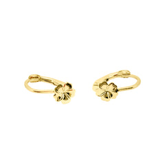 Baby Kinder Gelbgold Ohrring mit Kleeblatt, 18/750 Karat - GO-233/18