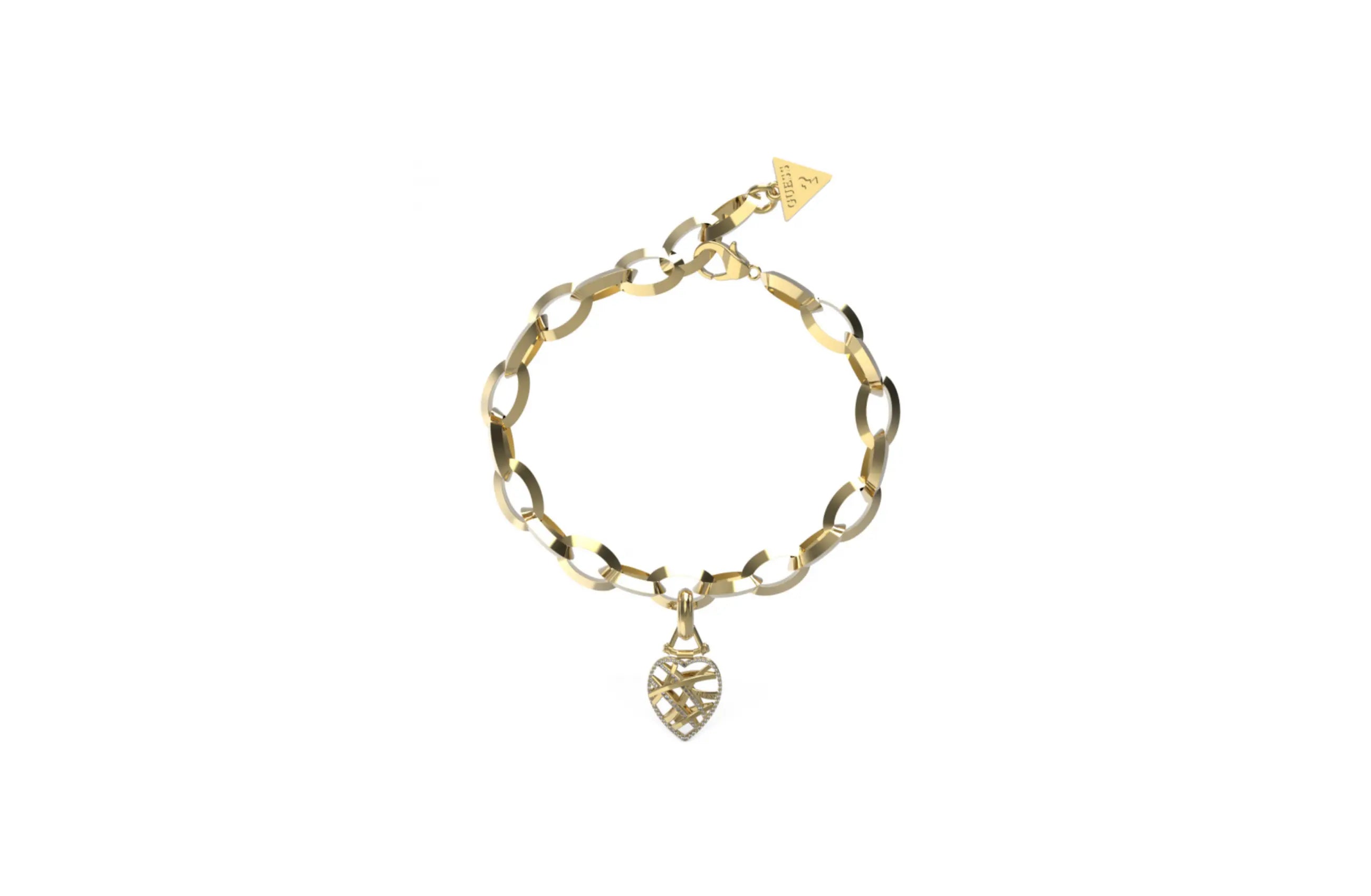 Guess Heart Cage Armband Damen - JUBB03094JWYGS