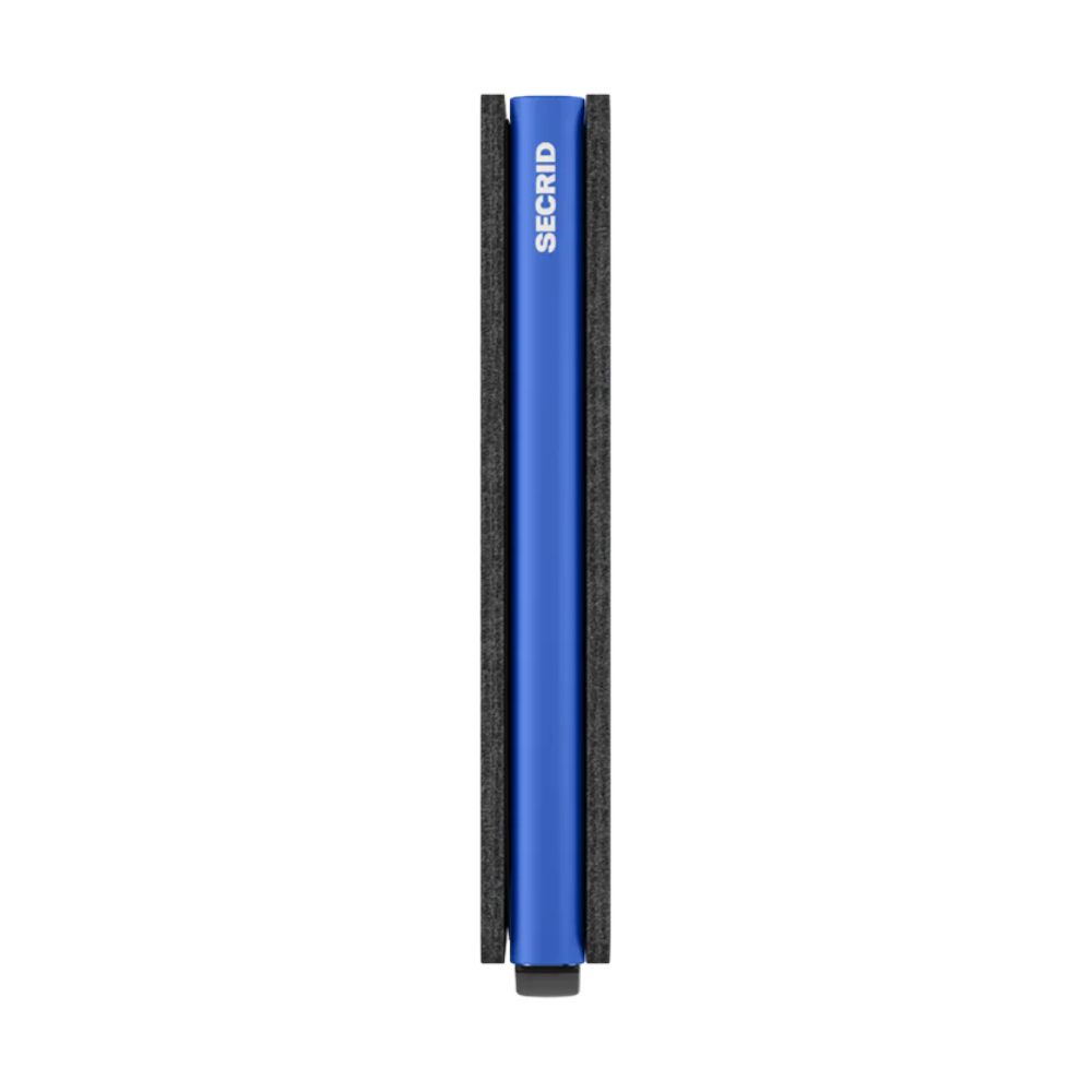 Secrid Slimwallet Matte Black & Blue mit Gravur - SM-Balck & Blue