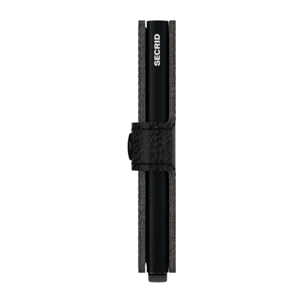 Secrid Miniwallet Veg Black-Black mit Gravur - MVg-Black-Black