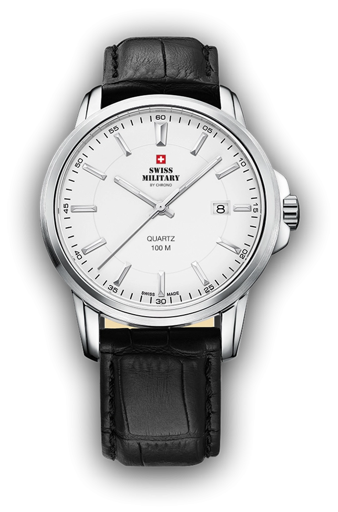 Swiss Military Klassische Leder Armbanduhr für Männer - SM34039.07