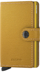 Portefeuille Secrid Miniwallet Crisple Ochre avec gravure - MC-Ochre