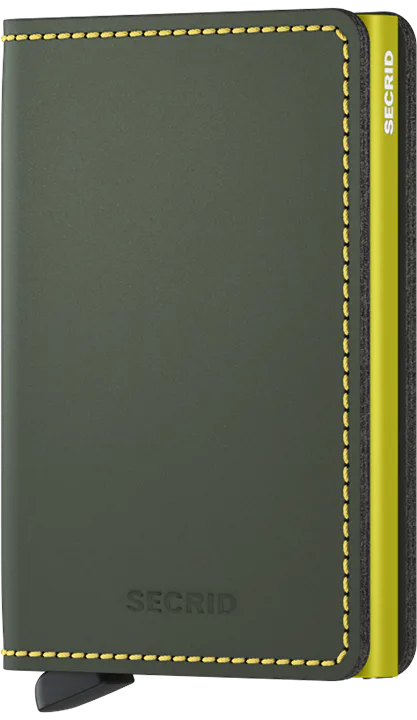 Secrid Slimwallet Matte Green & Lime mit Gravur - SM-Green & Lime