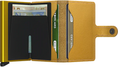 Portefeuille Secrid Miniwallet Crisple Ochre avec gravure - MC-Ochre