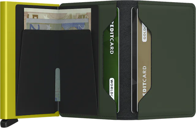 Secrid Slimwallet Matte Green & Lime mit Gravur - SM-Green & Lime