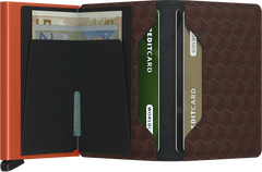 Secrid Slimwallet Optical Brown-Orange mit Gravur - SOp-Brown-Orange