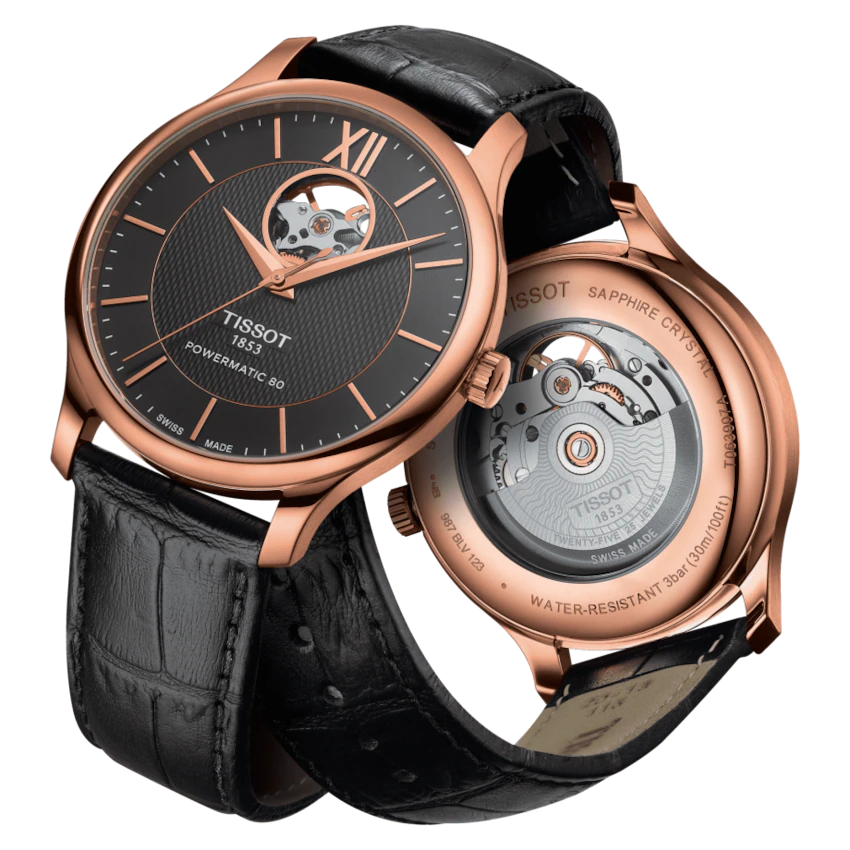 Tissot Tradition Powermatic 80 Open Heart Damenuhr- T063.907.36.068.00