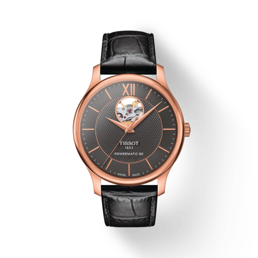 Tissot Tradition Powermatic 80 Open Heart Damenuhr- T063.907.36.068.00