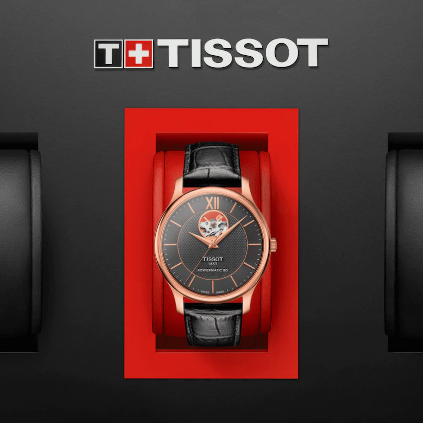 Tissot Tradition Powermatic 80 Open Heart Damenuhr- T063.907.36.068.00