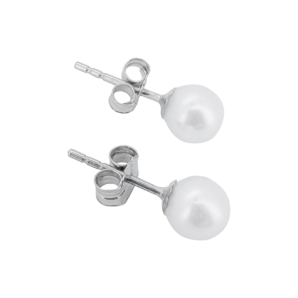 Perlen Ohrstecker Weissgold 4-4.5 mm für Damen - GPW-445