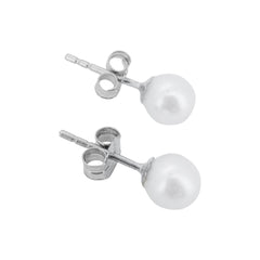 Perlen Ohrstecker Weissgold 4-4.5 mm für Damen - GPW-445