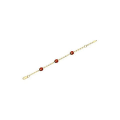Baby Kinder Gelbgold Armband Mit Marienkäfer & Länge: 14 cm - GB-811