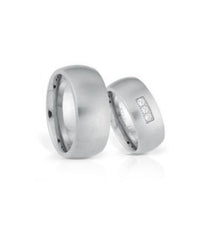 Edelsthal Partnerringe mit gratis Gravur - Ringpaar mit Zirkonia - IS/25-6S/80