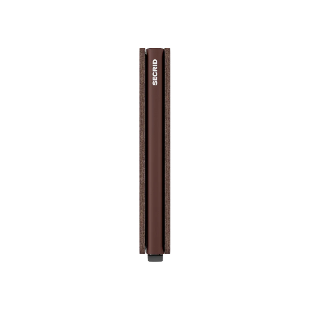Secrid Slimwallet Saffiano Brown mit Gravur - SSa-Brown
