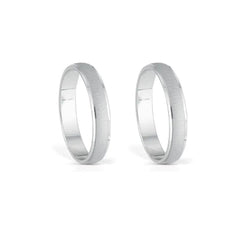 Partnerringe Silber 925 rhodiniert (Paarpreis) - LS-402/4