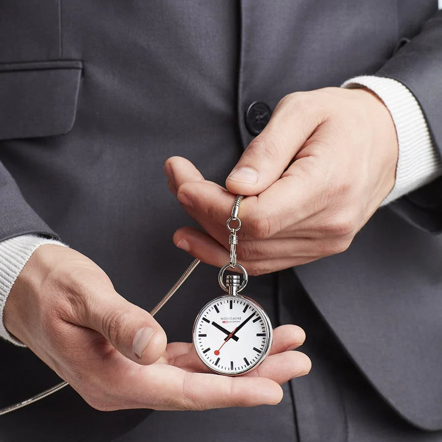 Mondaine Taschenuhr mit Kette Herrenuhr - A660.30316.11SBB