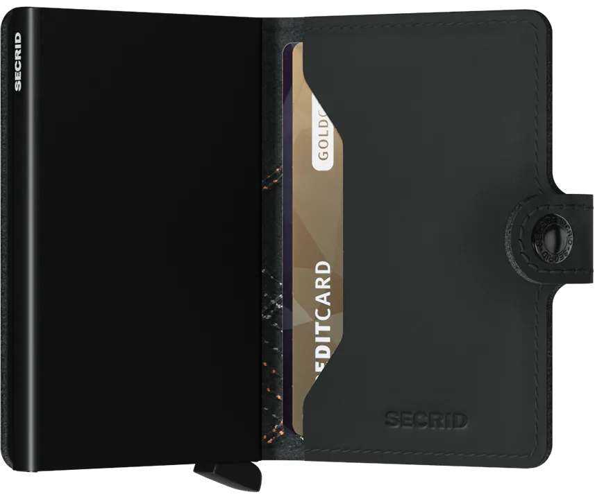 Secrid Miniwallet Stitch Linea Orange mit Gravur -MSt-Linea Orange