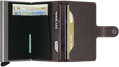 Secrid Miniwallet Original Dark Brown mit Gravur - M-Dark Brown