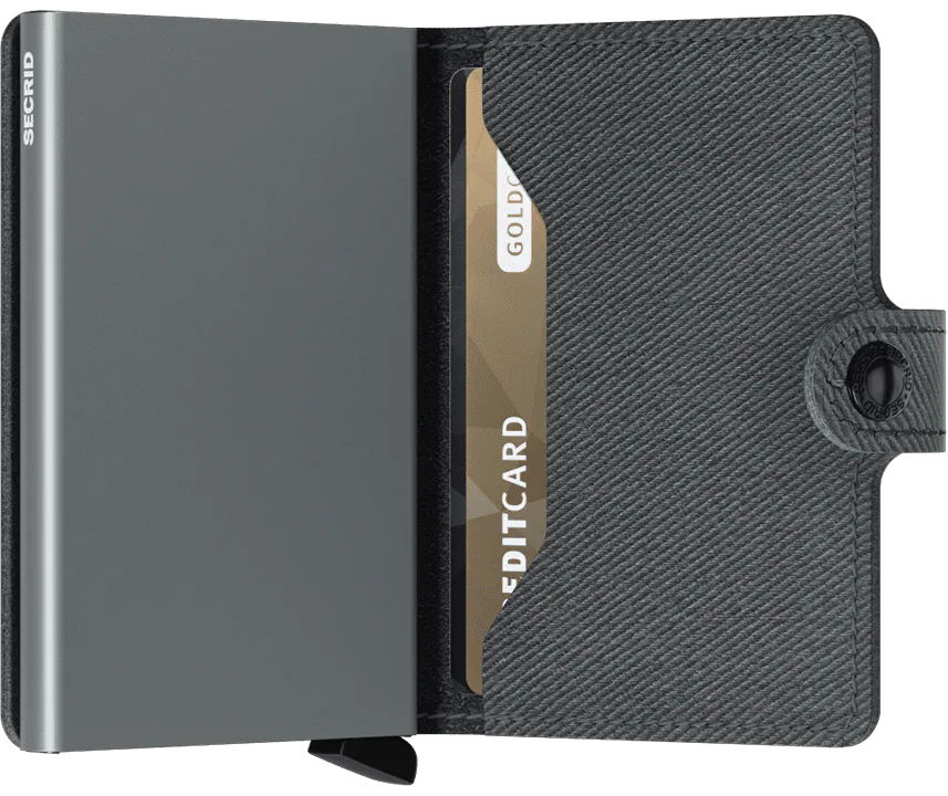 Secrid Miniwallet TWIST GREY mit Gravur  - MTw-Grey