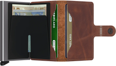 Secrid Miniwallet VINTAGE BROWN mit Gravur - MV-Brown