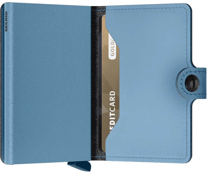Secrid Miniwallet YARD POWDER SKY BLUE mit Gravur - MYp-Sky Blue