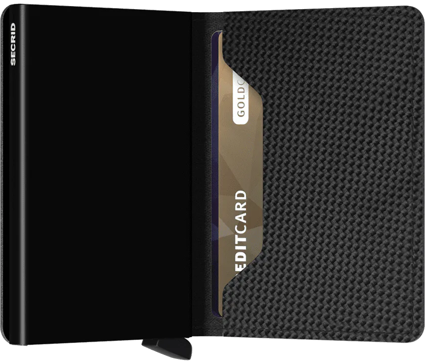 Secrid Slimwallet Carbon Black mit Gravur- SCa-Black