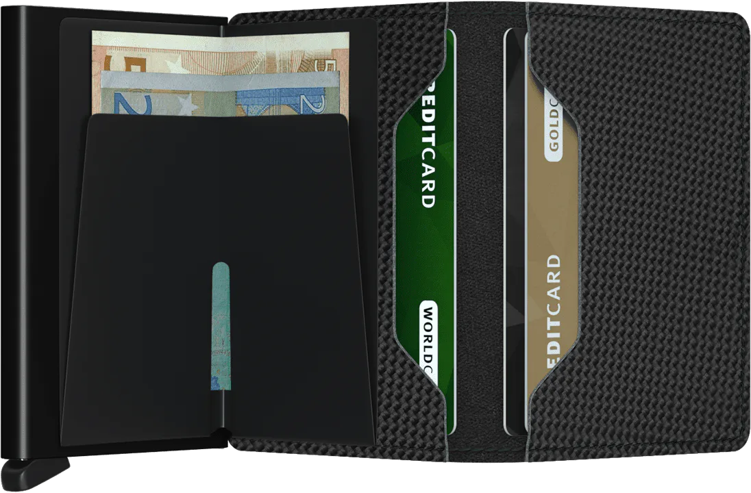 Secrid Slimwallet Carbon Black mit Gravur- SCa-Black