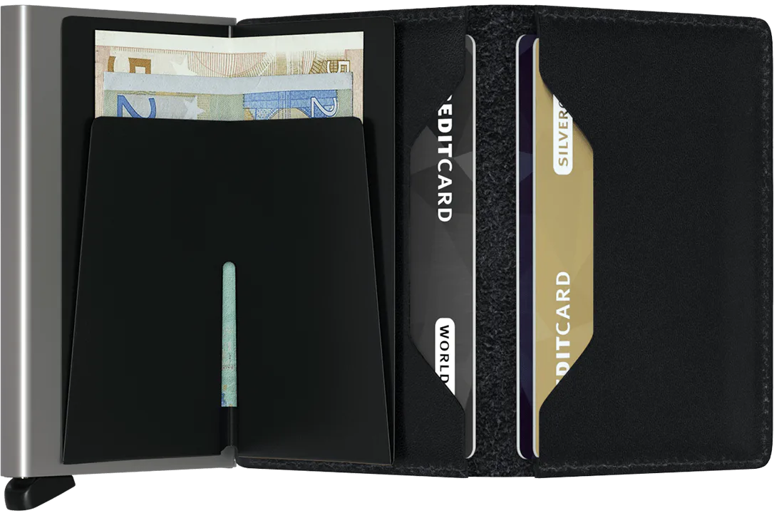 Secrid Slimwallet Original Black mit Gravur - SO-BLACK