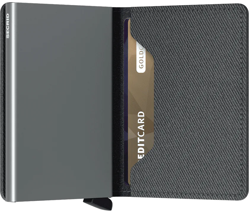 Secrid Slimwallet Twist Grey mit Gravur - STw-Grey