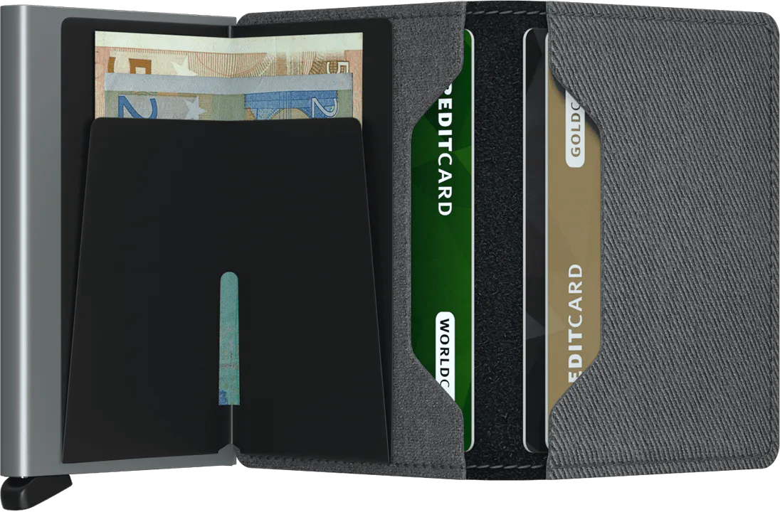 Secrid Slimwallet Twist Grey mit Gravur - STw-Grey