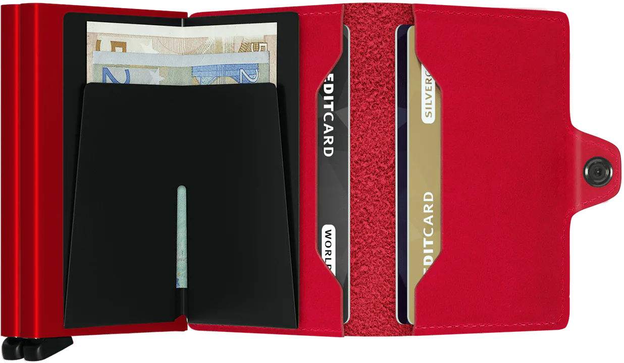 Secrid Twinwallet Original Red mit Gravur - TO-Red-Red